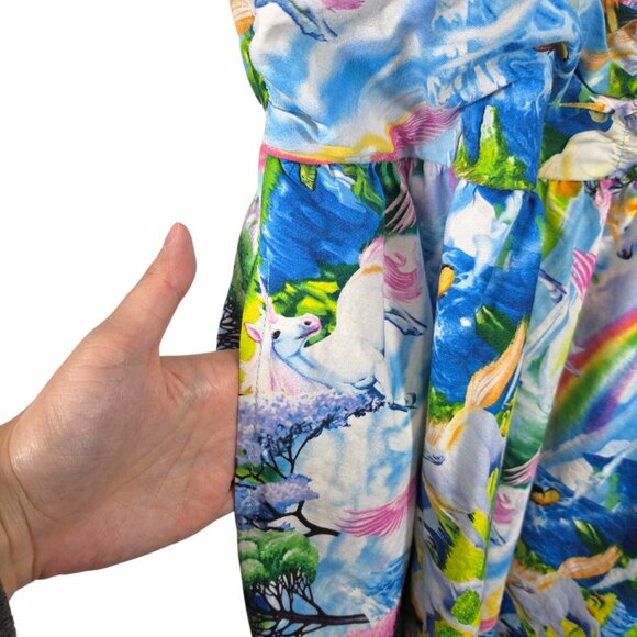 Retrolicious Mystical Unicorn Rainbow Sun Dress Pegasus Horse Mini Plus Size 1X - Picture 6 of 9